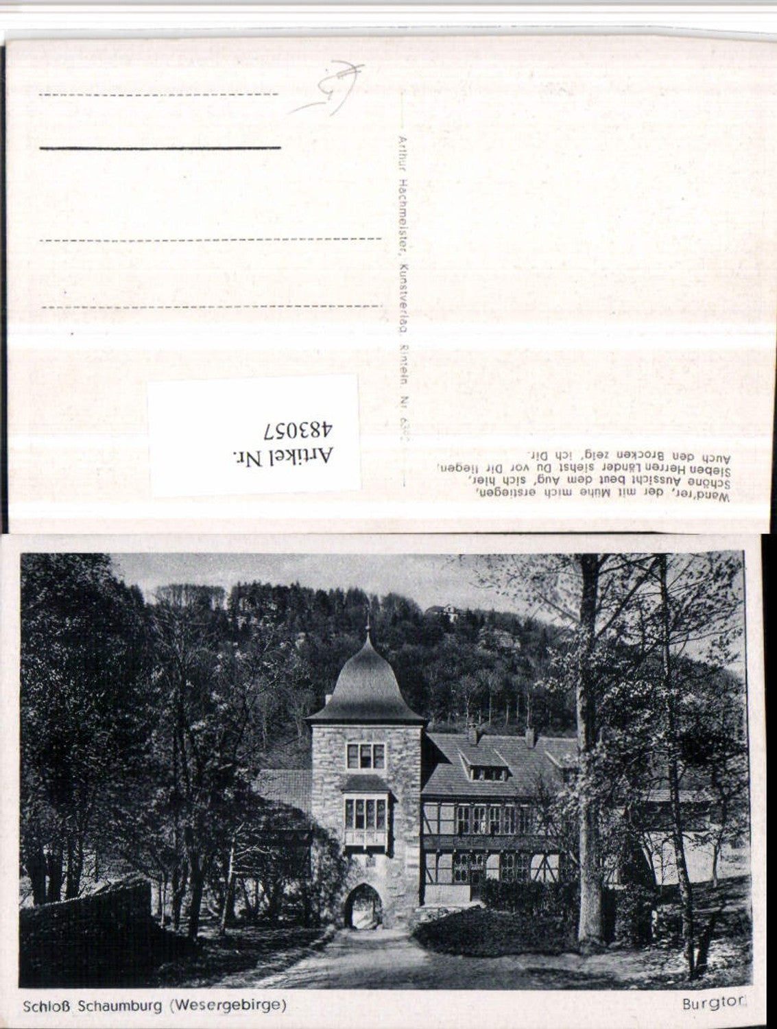 483057,Rinteln Schloss Schaumburg Burgtor Tor