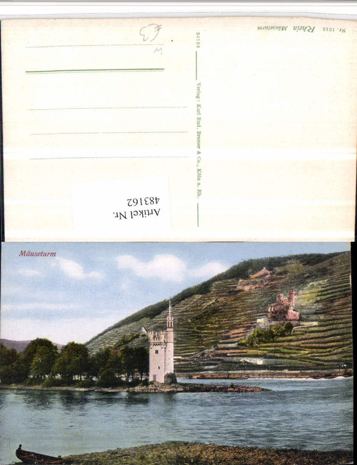 483162,Mäuseturm b. Bingen am Rhein m. Ruine