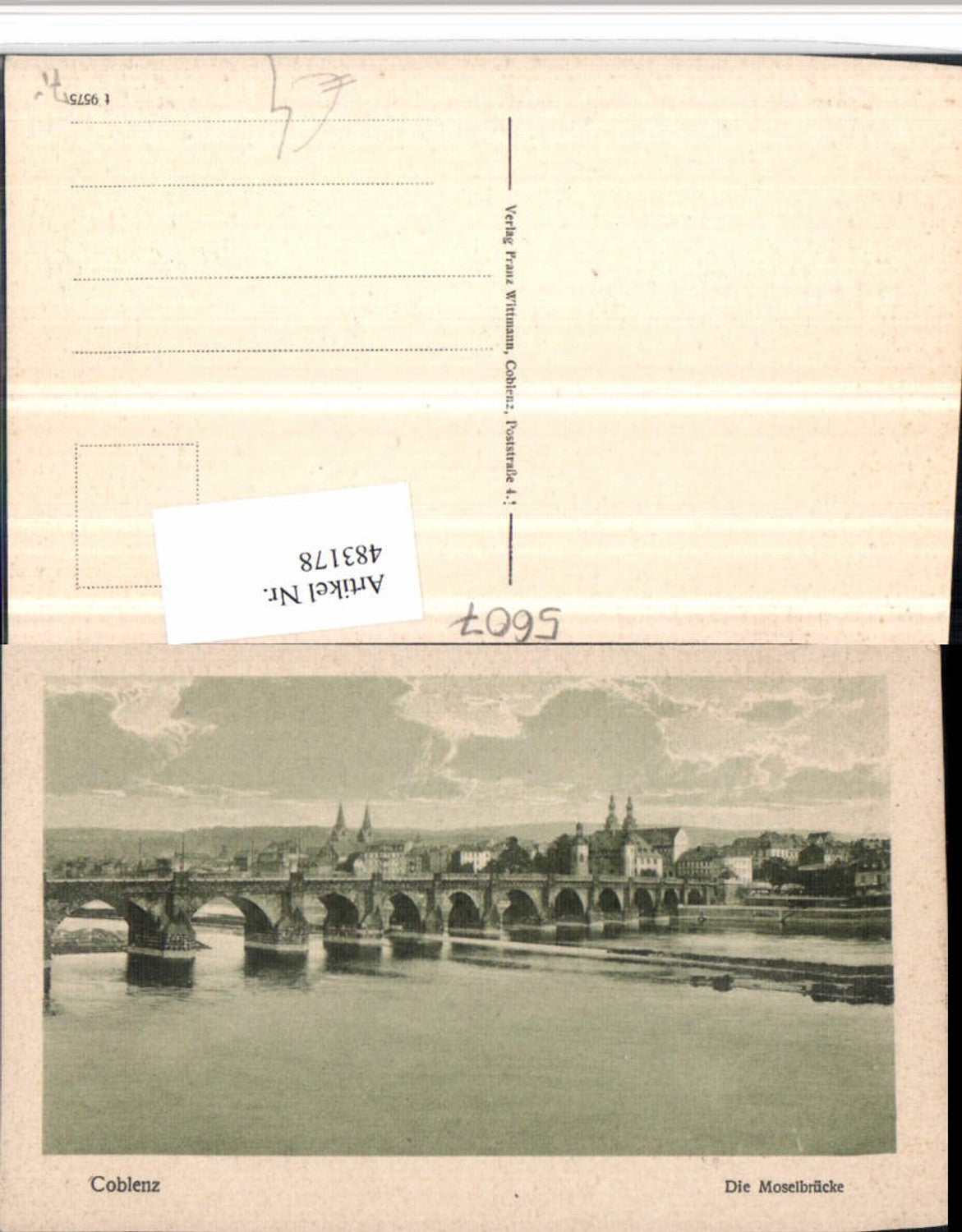 483178,Coblenz Koblenz am Rhein Teilansicht Moselbrücke Brücke