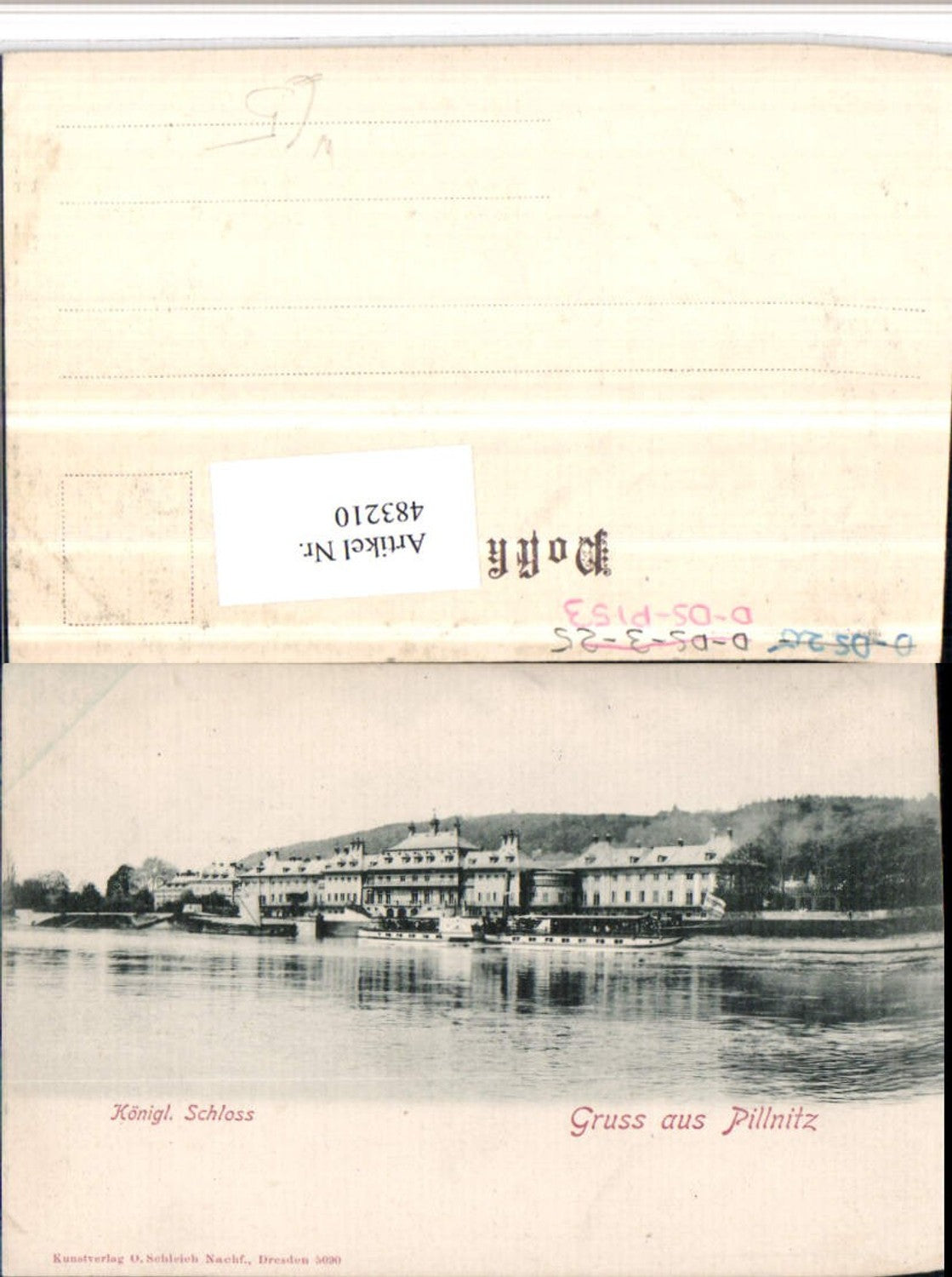 483210,Dresden Gruß aus Pillnitz Königliches Schloss Dampfer
