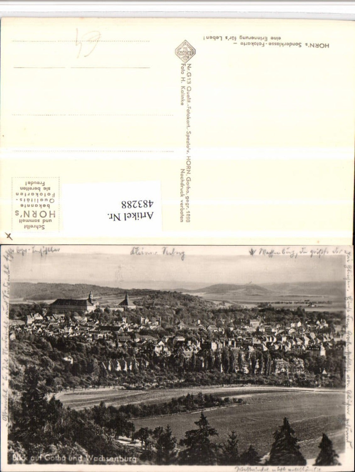 483288,Blick auf Gotha u. Wachsenburg Totale