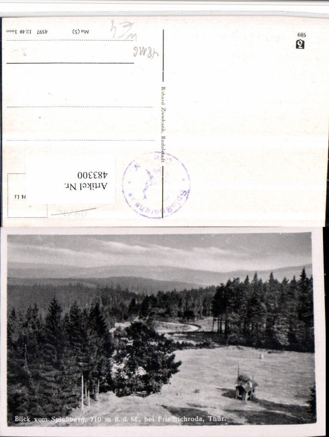 483300,Blick vom Spießberg b. Friedrichroda Landschaft