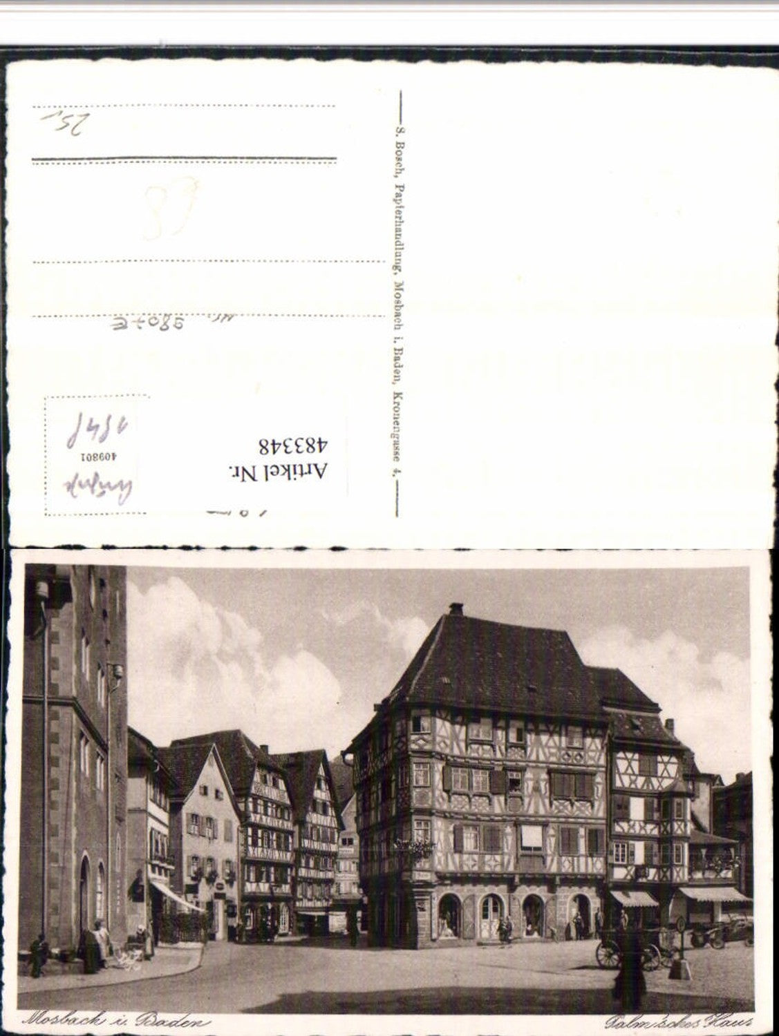 483348,Mosbach in Baden Palm'sches Haus Straßenansicht