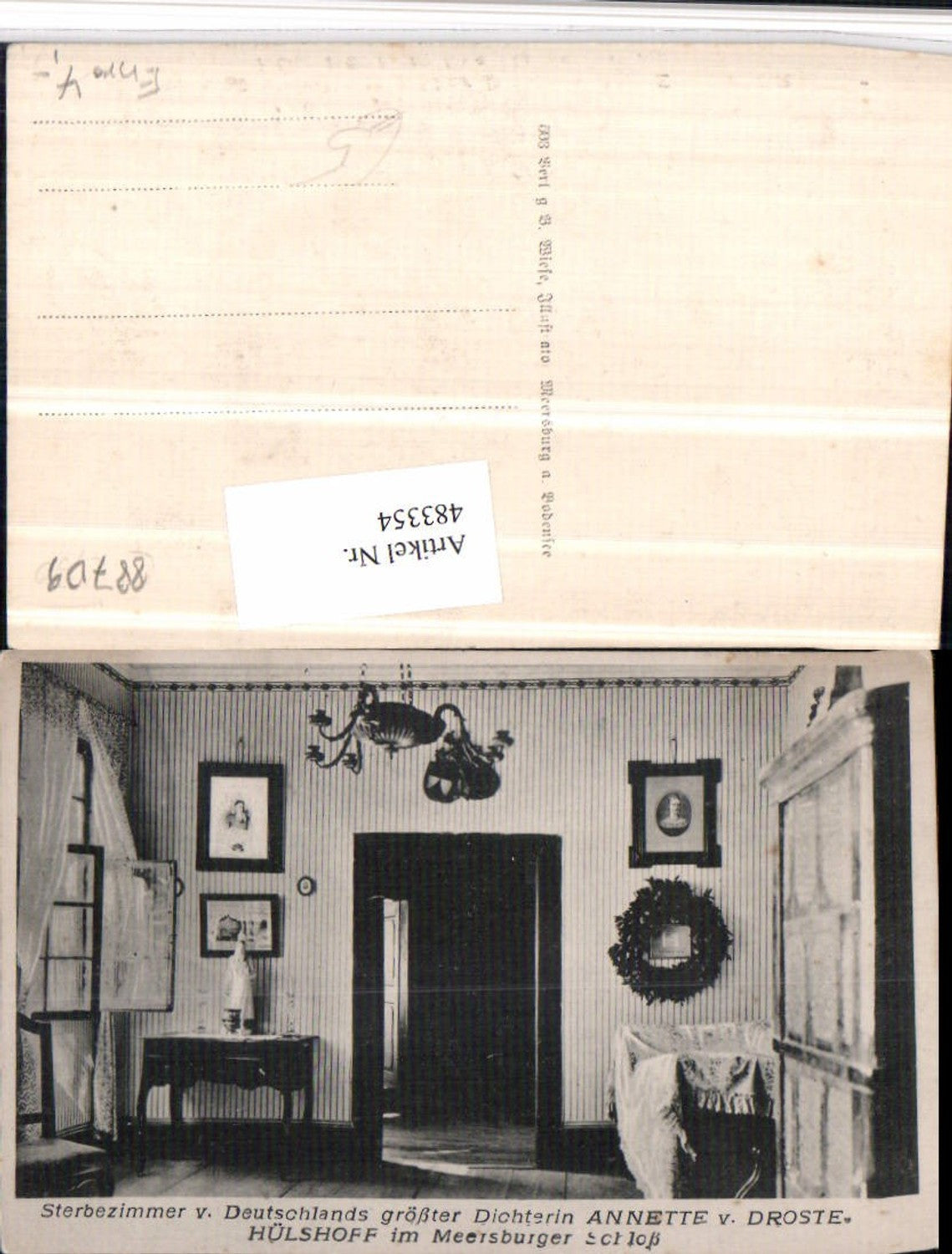 483354,Meersburg Schloss Annette v. Droste-Hülshoff Sterbezimmer