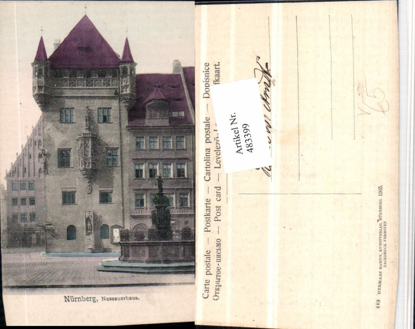 483399,Nürnberg Nassauerhaus Brunnen pub Hermann Martin 449