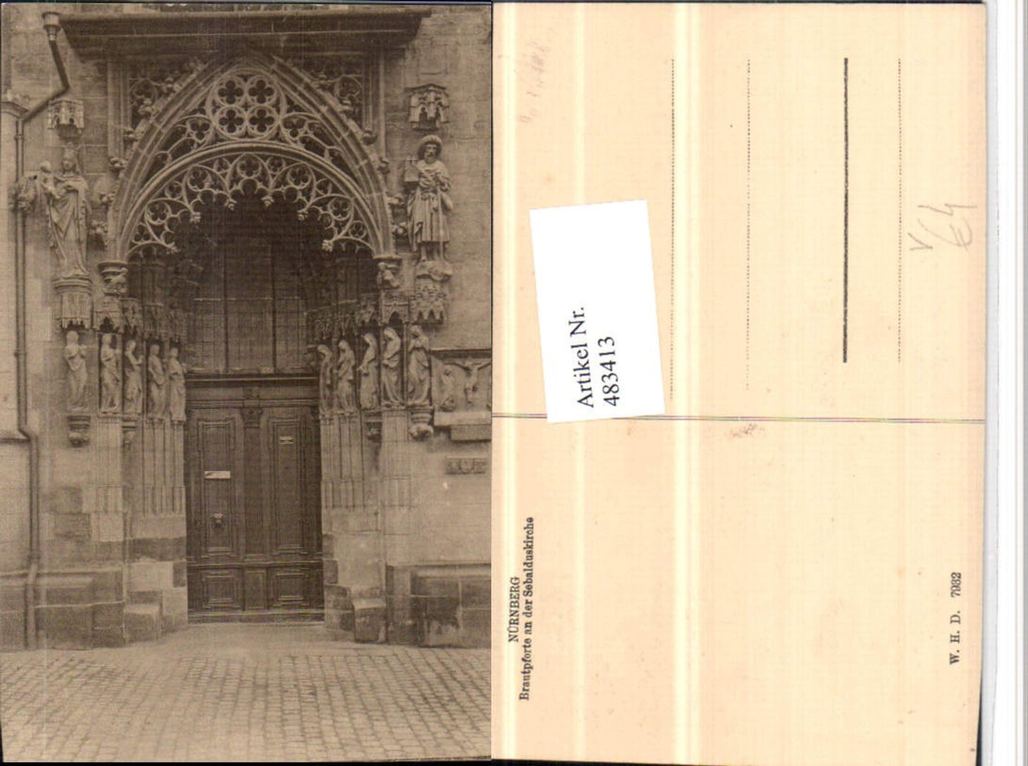 483413,Nürnberg Sebalduskirche Brautpforte Portal pub W.H.D. 7932