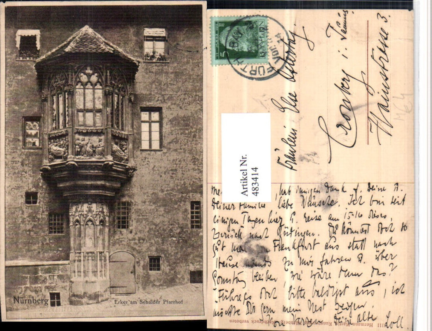 483414,Nürnberg Sebalder Pfarrhof Erker