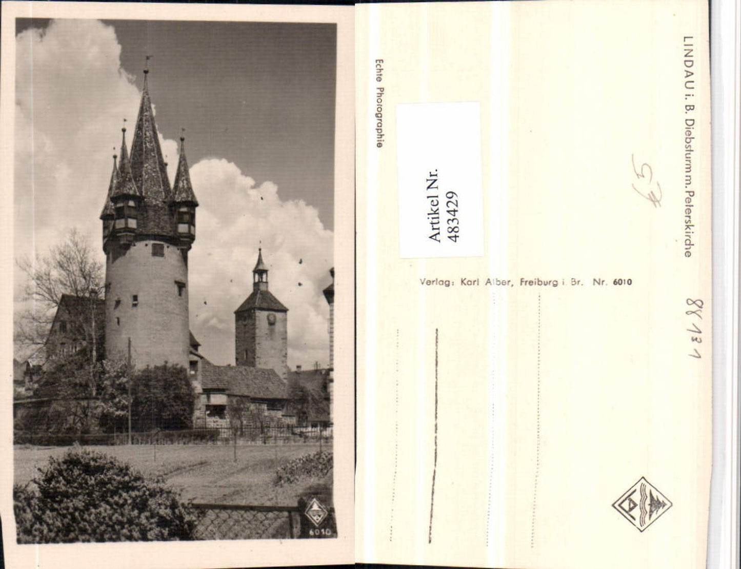 483429,Lindau im Bodensee Diebsturm m. Peterskirche Türme
