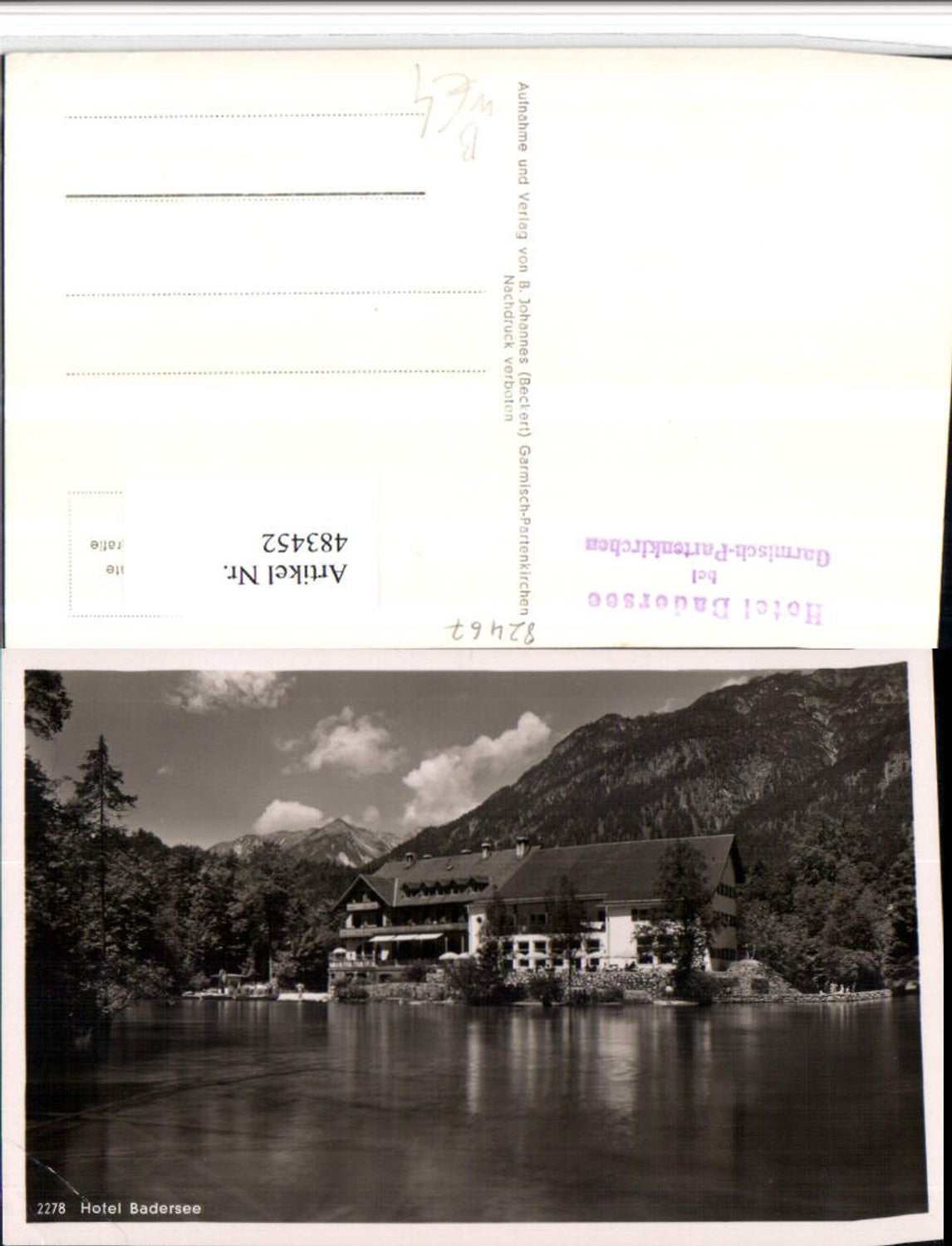 483452,Hotel Badersee b. Garmisch-Partenkirchen Bergkulisse