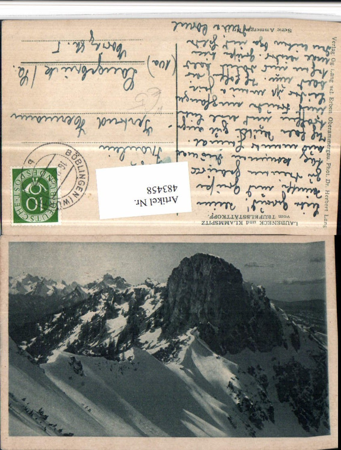 483458,Laubeneck u. Klammspitz v. Teufelstättkopf b. Unterammgerau Bergkulisse