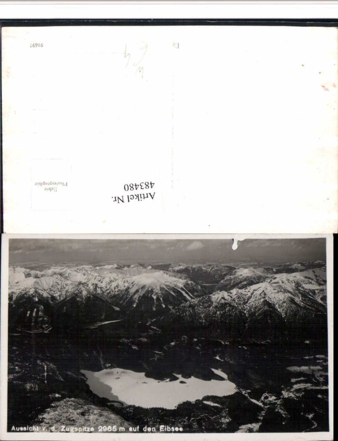 483480,Aussicht von d. Zugspitze b. Garmisch m. Eibsee Bergkulisse
