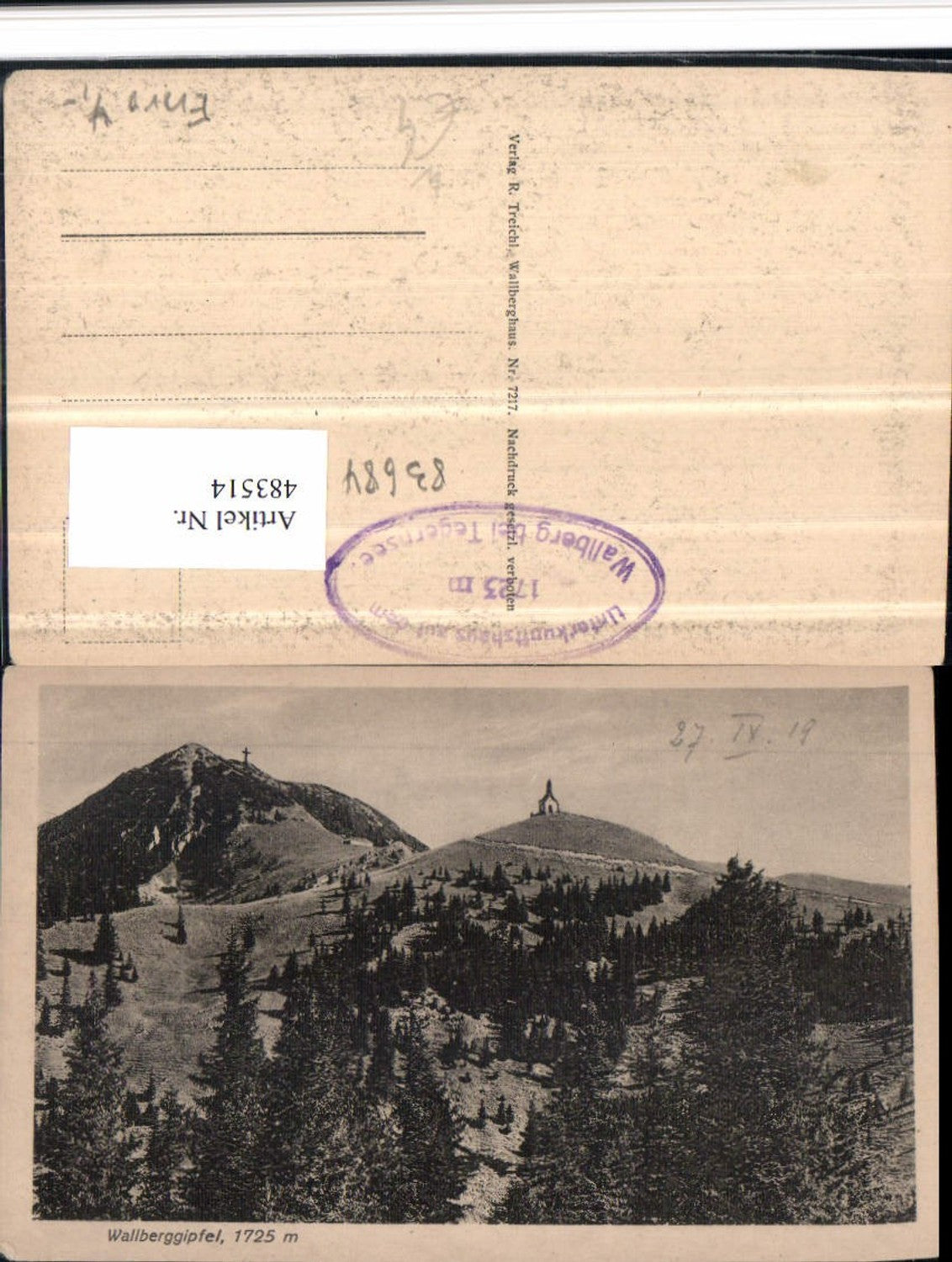 483514, Wallberg summit cross chapel near Rottach-Egern