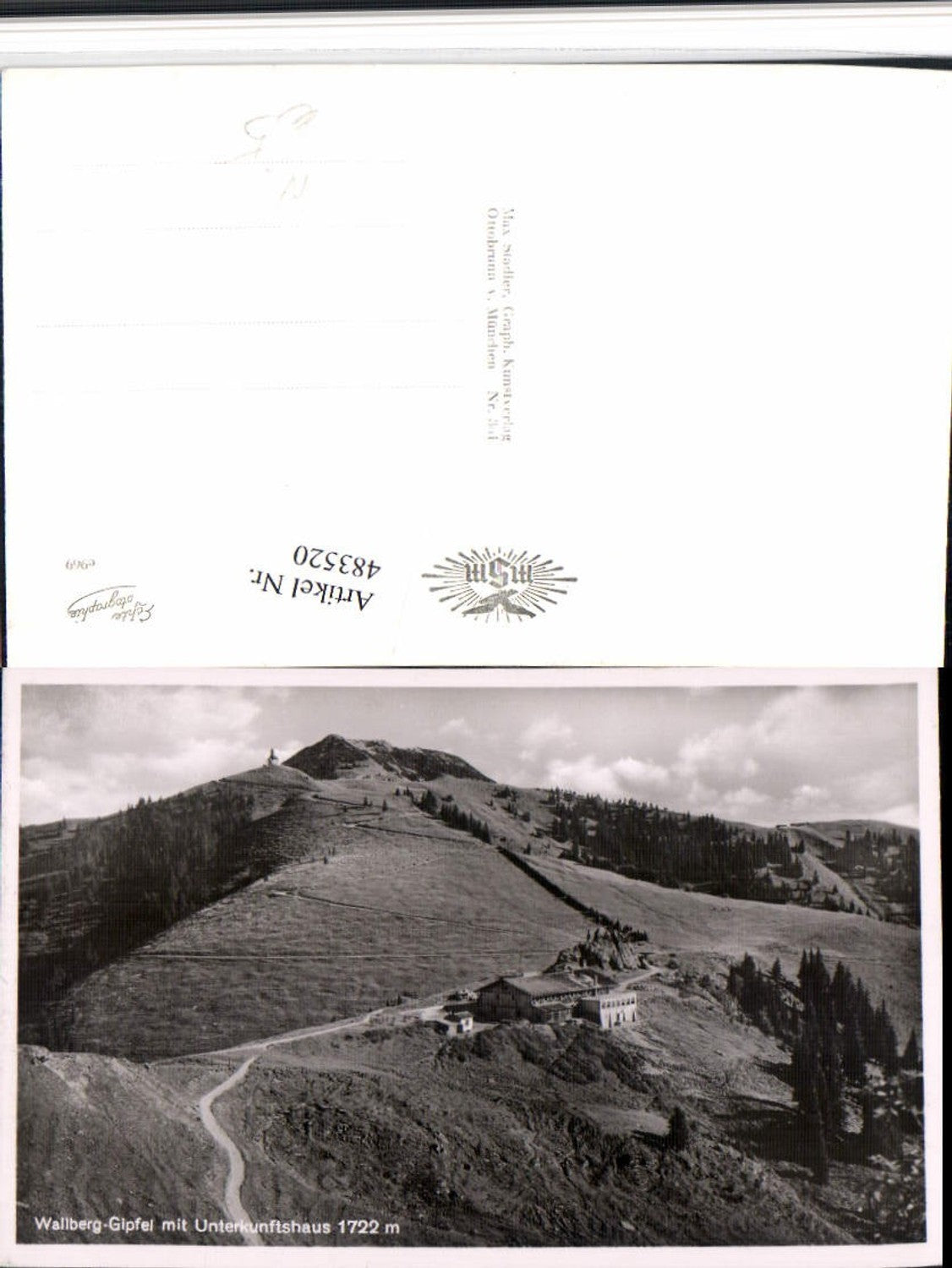 483520,Wallberg-Gipfel m. Unterkunftshaus Berghütte b. Rottach-Egern