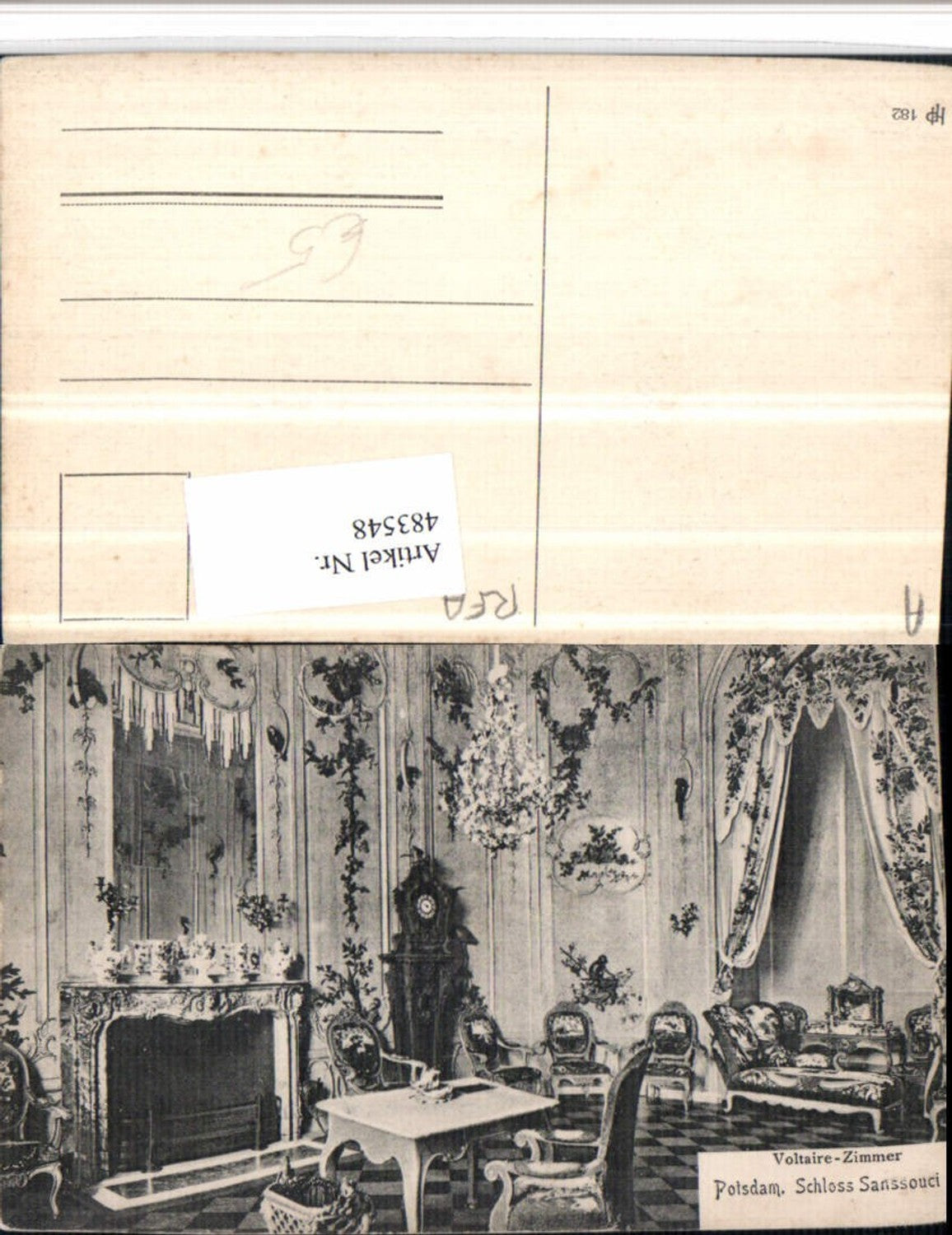 483548, Potsdam Sanssouci Palace Voltaire Room Interior view