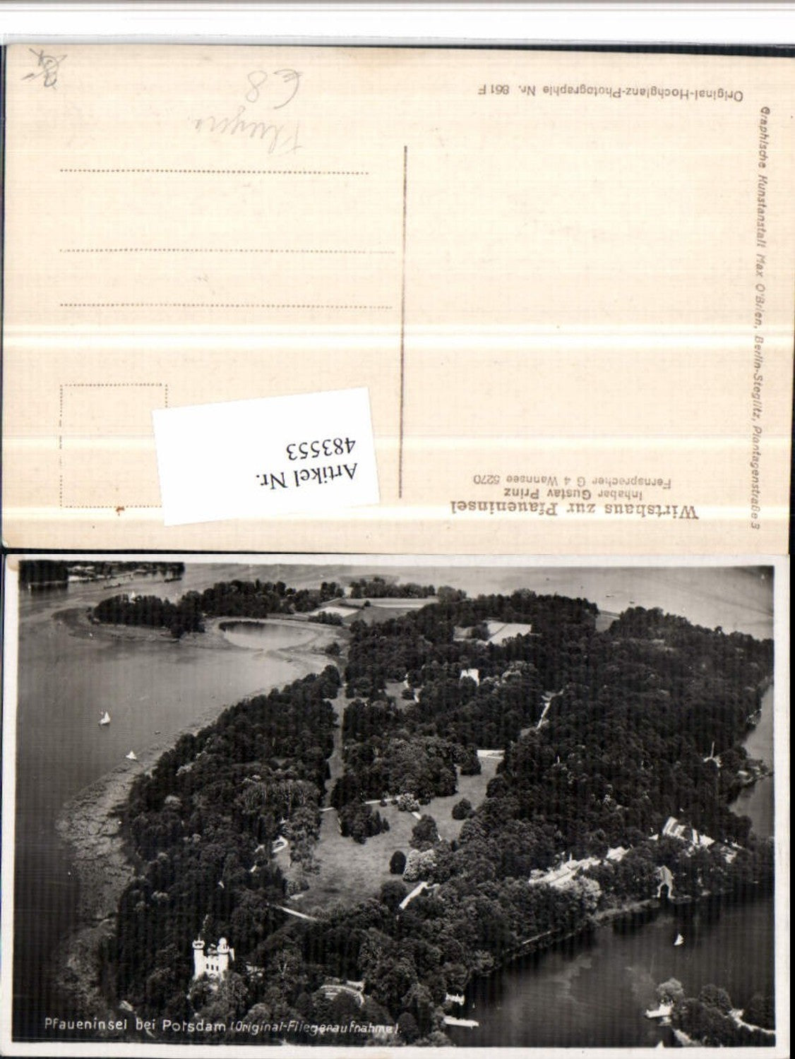 483553,Berlin Pfaueninsel Insel Fliegeraufnahme