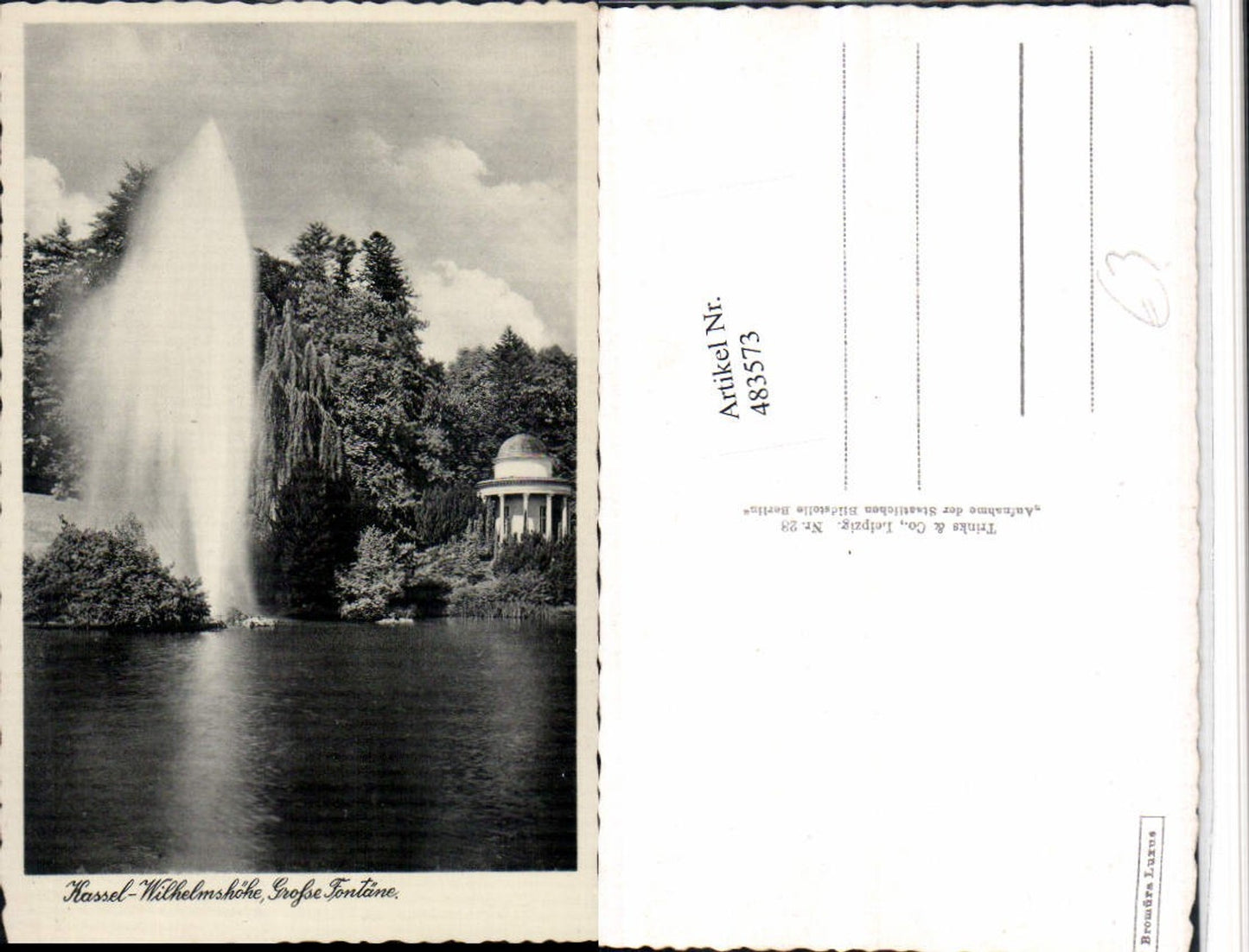483573,Kassel Wilhelmshöhe Große Fontäne