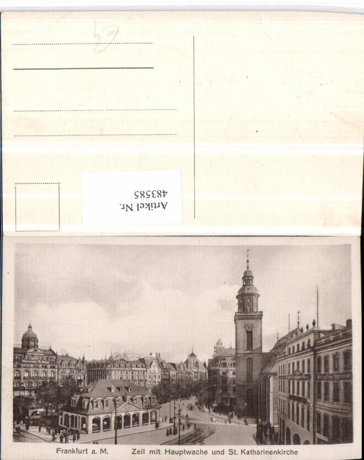 483585,Frankfurt am Main Zeil m. Hauptwache u. St. Katharinenkirche Kirche