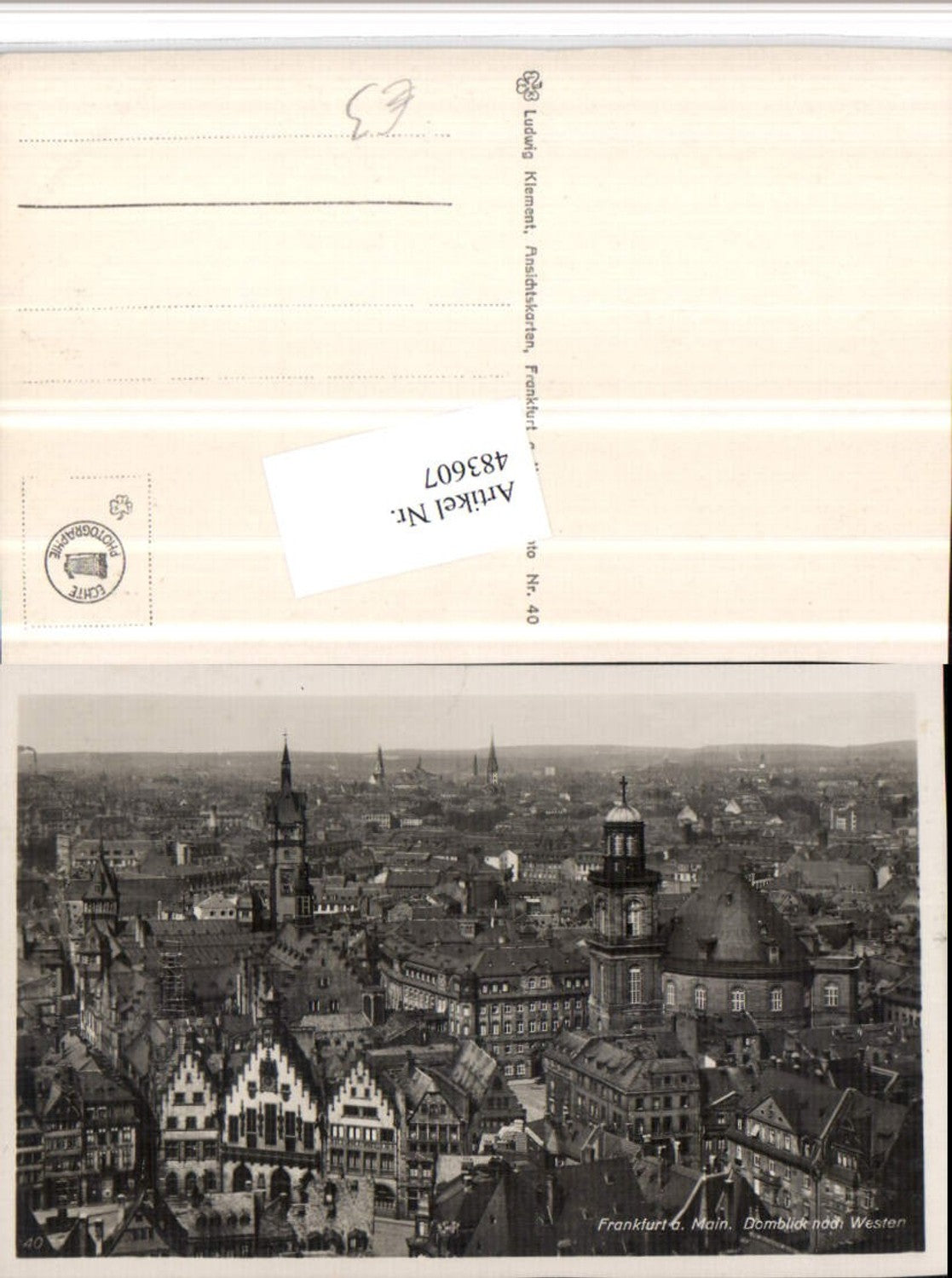 483607,Frankfurt am Main Teilansicht Domblick