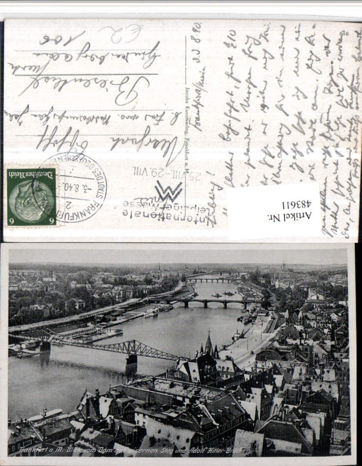 483611,Frankfurt am Main Teilansicht vom Dom Brücken
