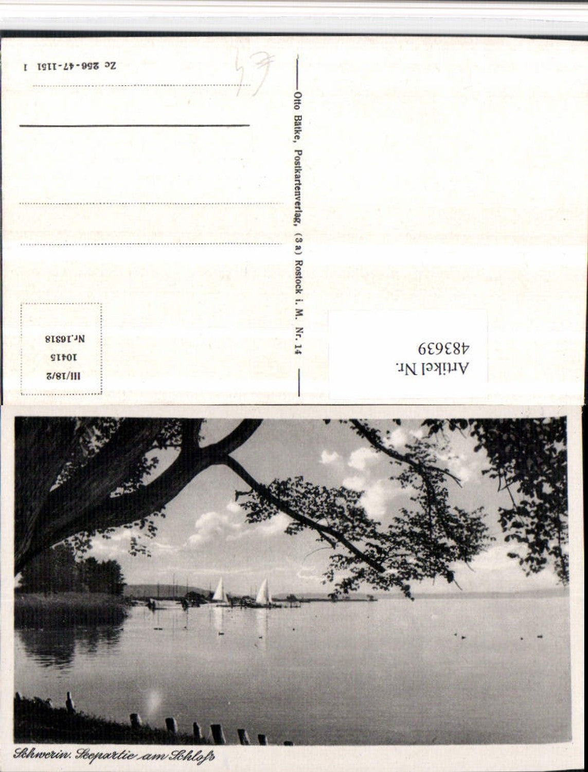 483639,Schwerin Seepartie am Schloss