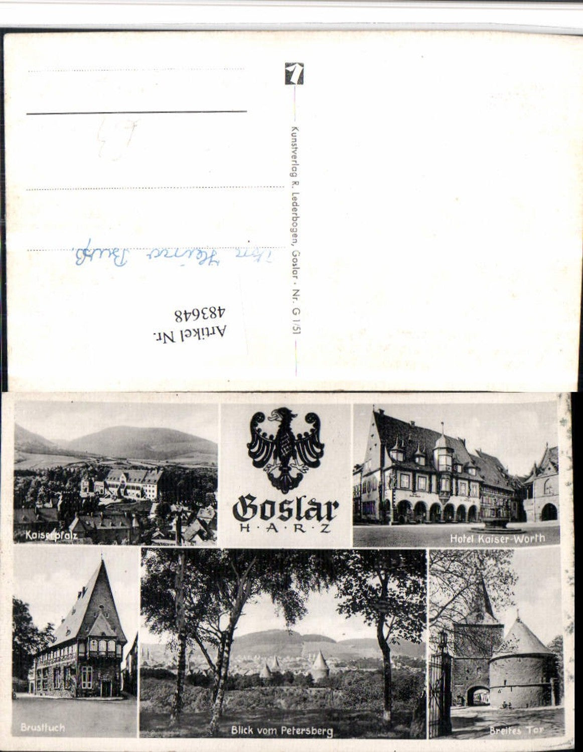 483648,Goslar Totale Brusttuch Tor Hotel Kaiser-Worth Mehrbildkarte