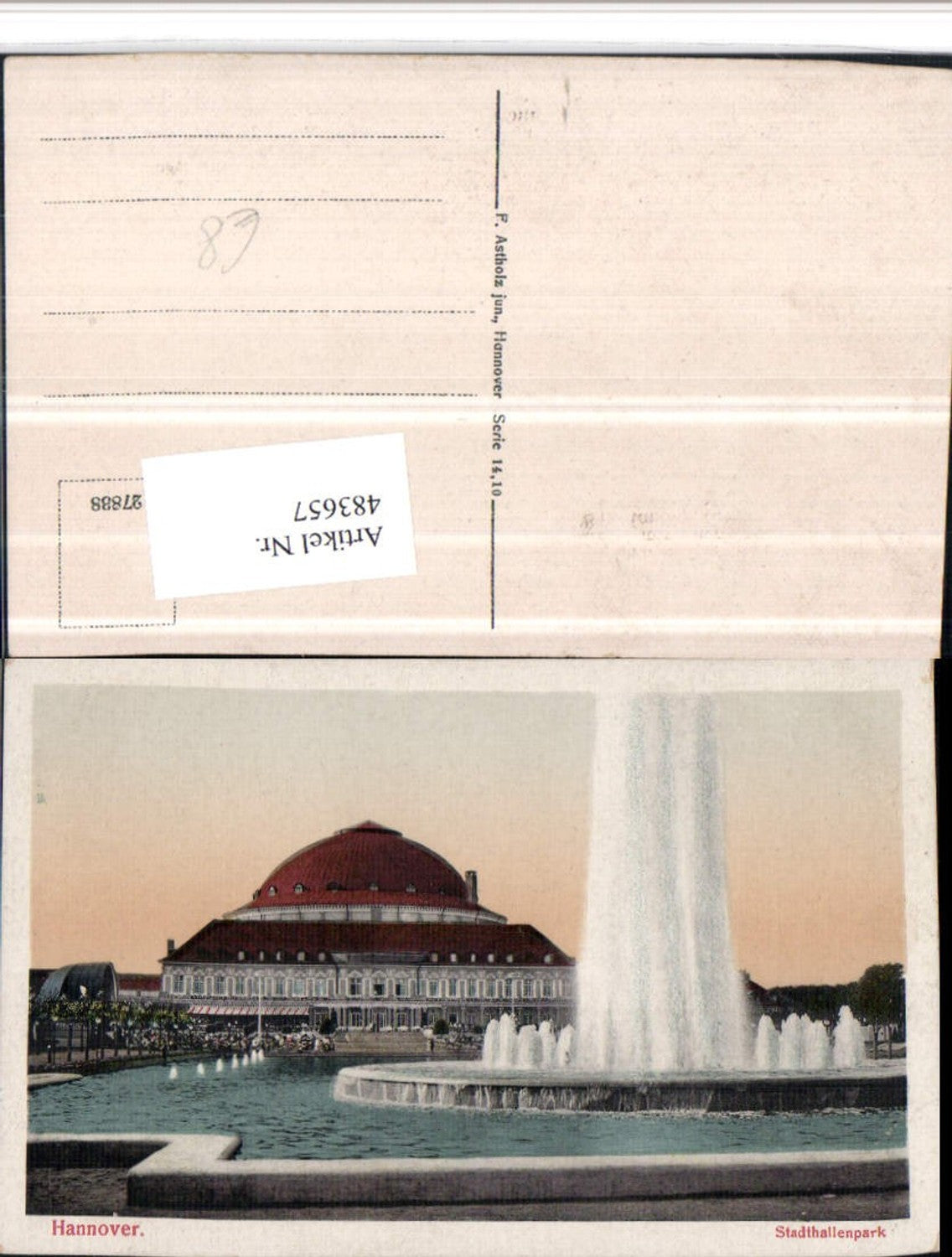 483657,Hannover Stadthallenpark Brunnen