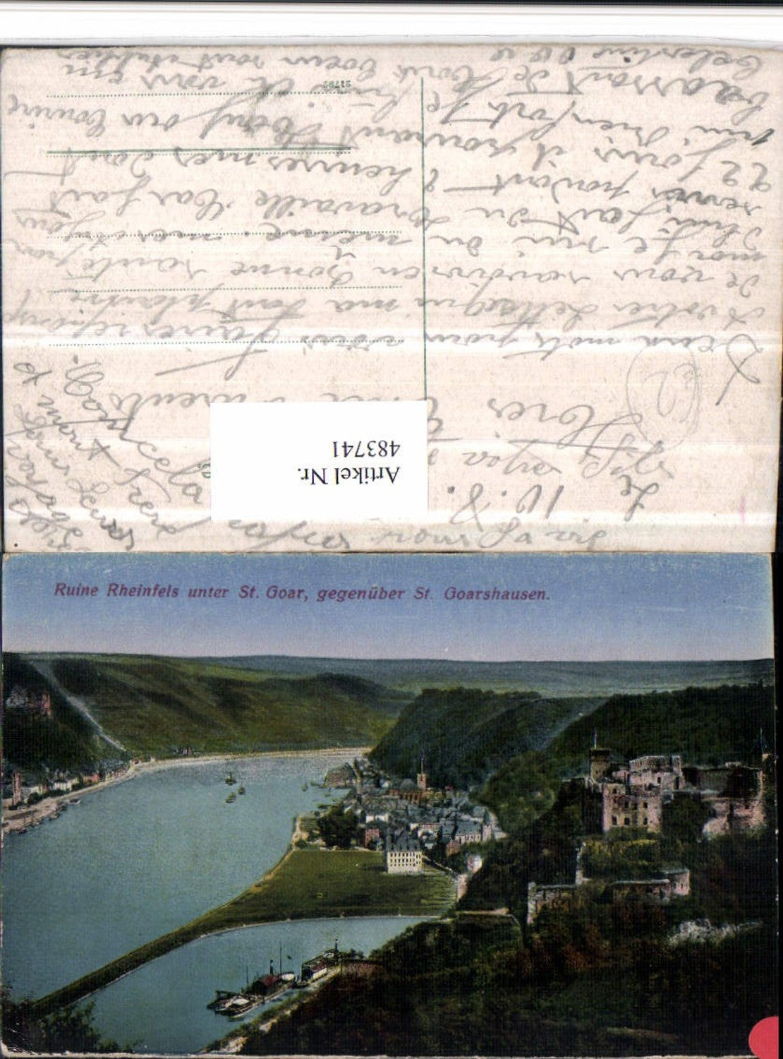 483741,Ruine Rheinfels b. St. Goar m. St. Goarshausen