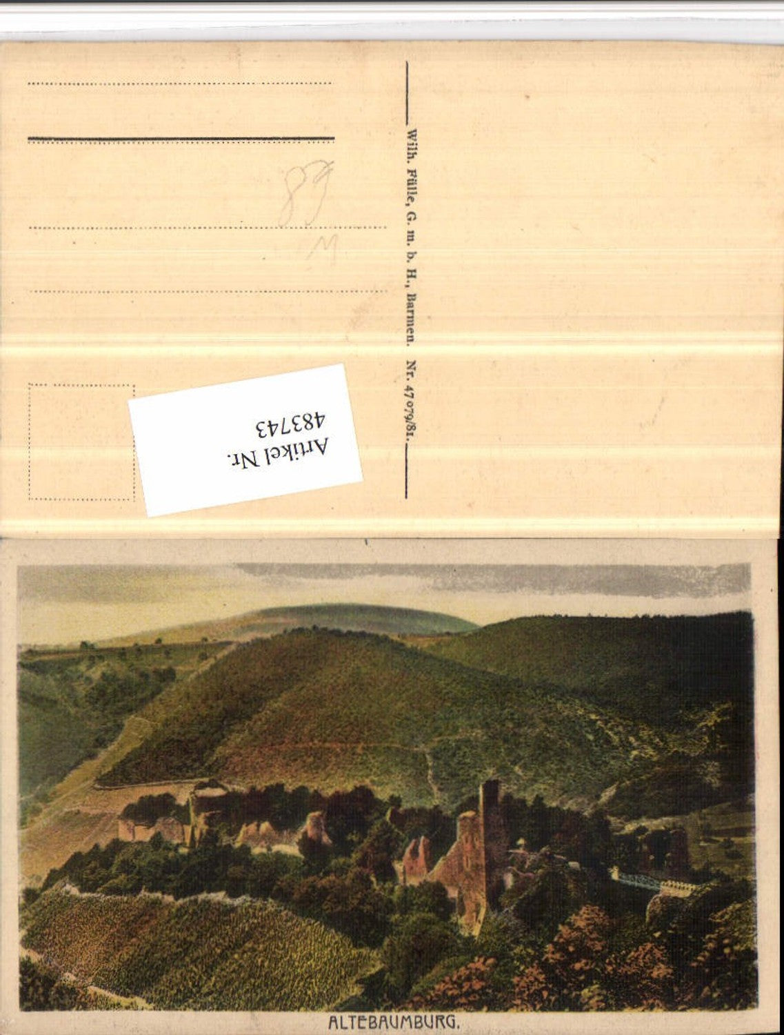483743,Künstler AK Altebaumburg Altenbaumburg b. Altenbamberg