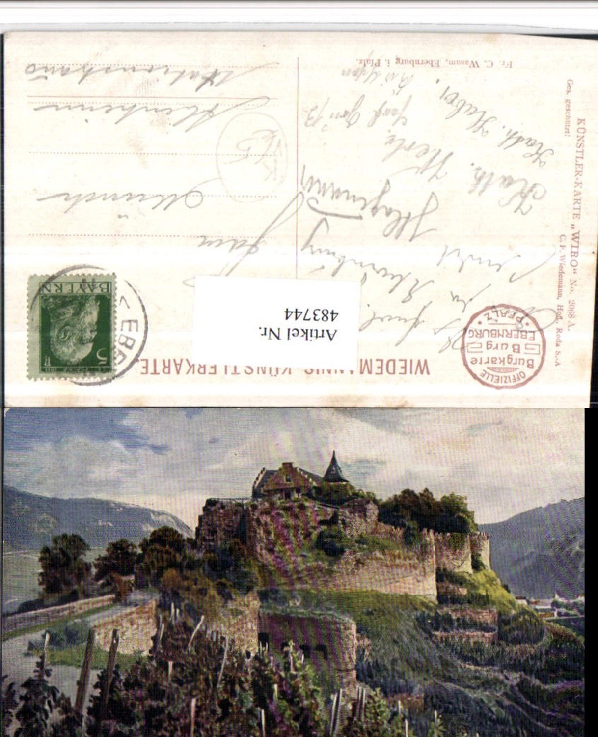 483744,Künstler AK Ebernburg b. Bad Münster am Stein pub Wiro 2068A