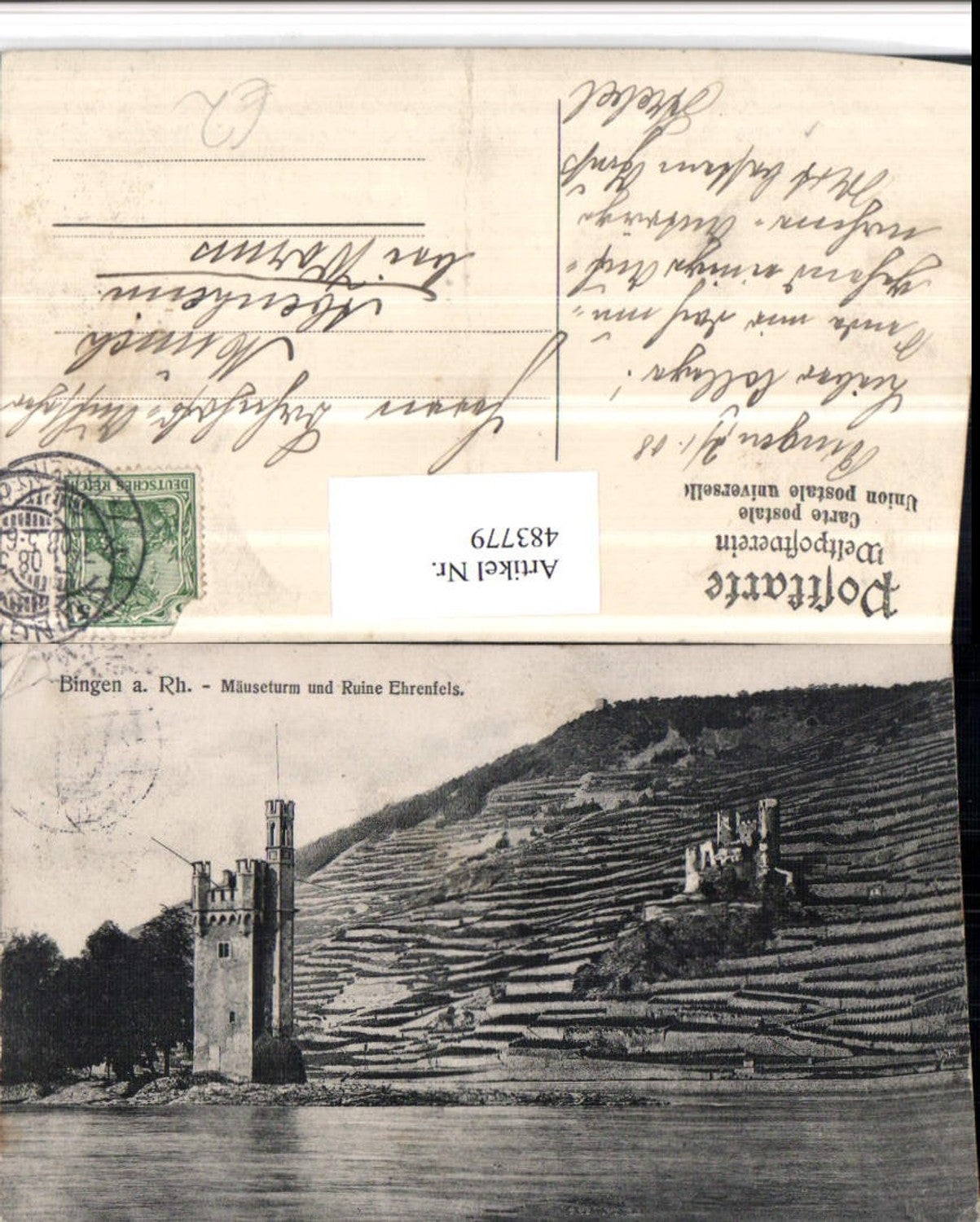483779,Bingen am Rhein Mäuseturm Turm m. Ruine Ehrenfels
