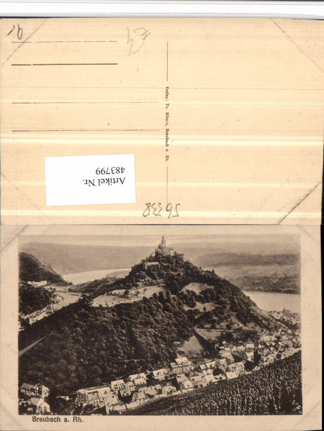 483799,Braubach am Rhein Totale m. Burg