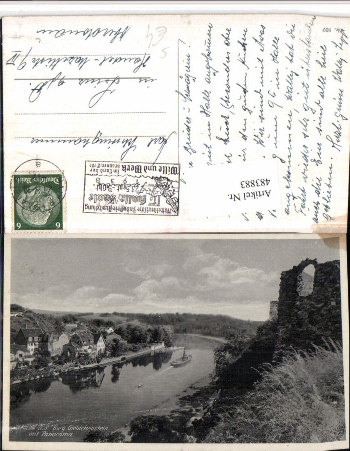483883, Halle an der Saale, Giebichenstein Castle, River, Industrial Exhibition 1938