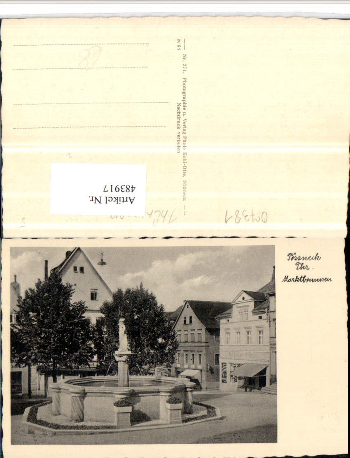 483917,Pössneck Pößneck Marktbrunnen Brunnen