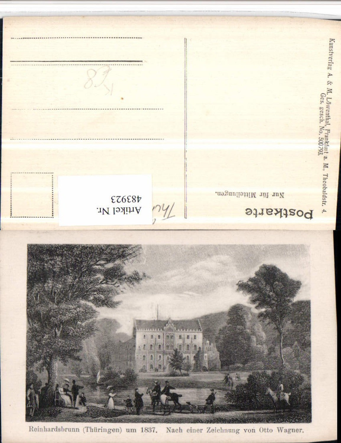 483923, Artist AK Otto Wagner Reinhardsbrunn Castle near Friedrichroda
