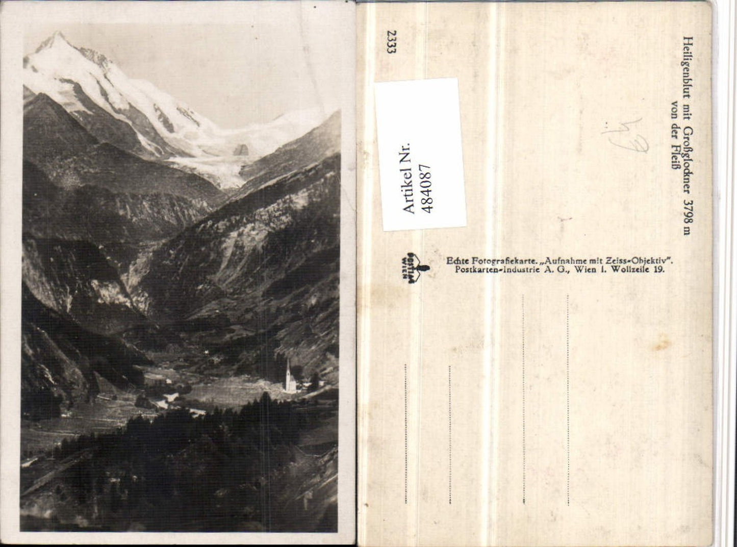 484087,Heiligenblut Totale m. Großglockner Bergkulisse