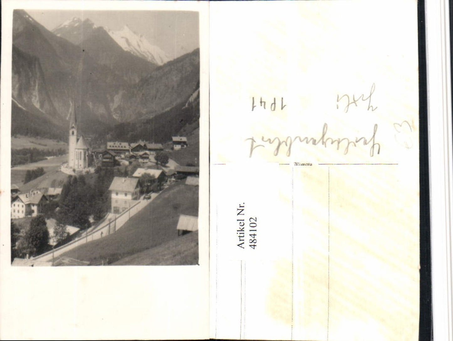 484102,Foto AK Heiligenblut Totale m. Großglockner Bergkulisse