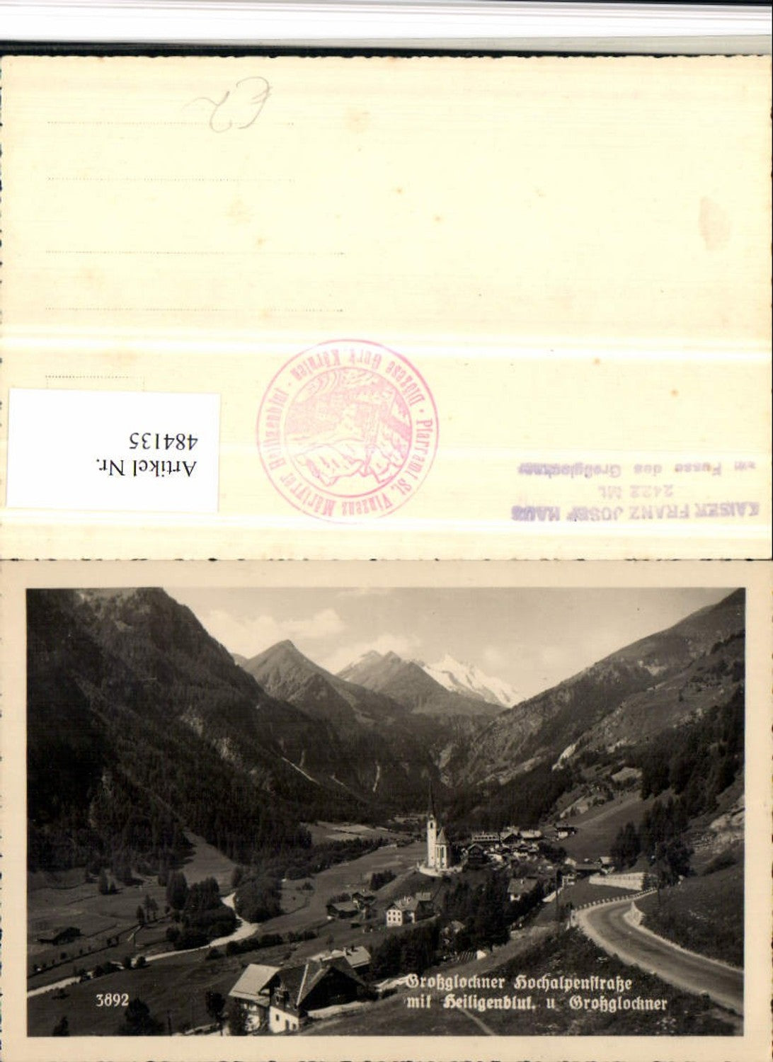 484135,Heiligenblut Totale m. Großglockner Bergkulisse