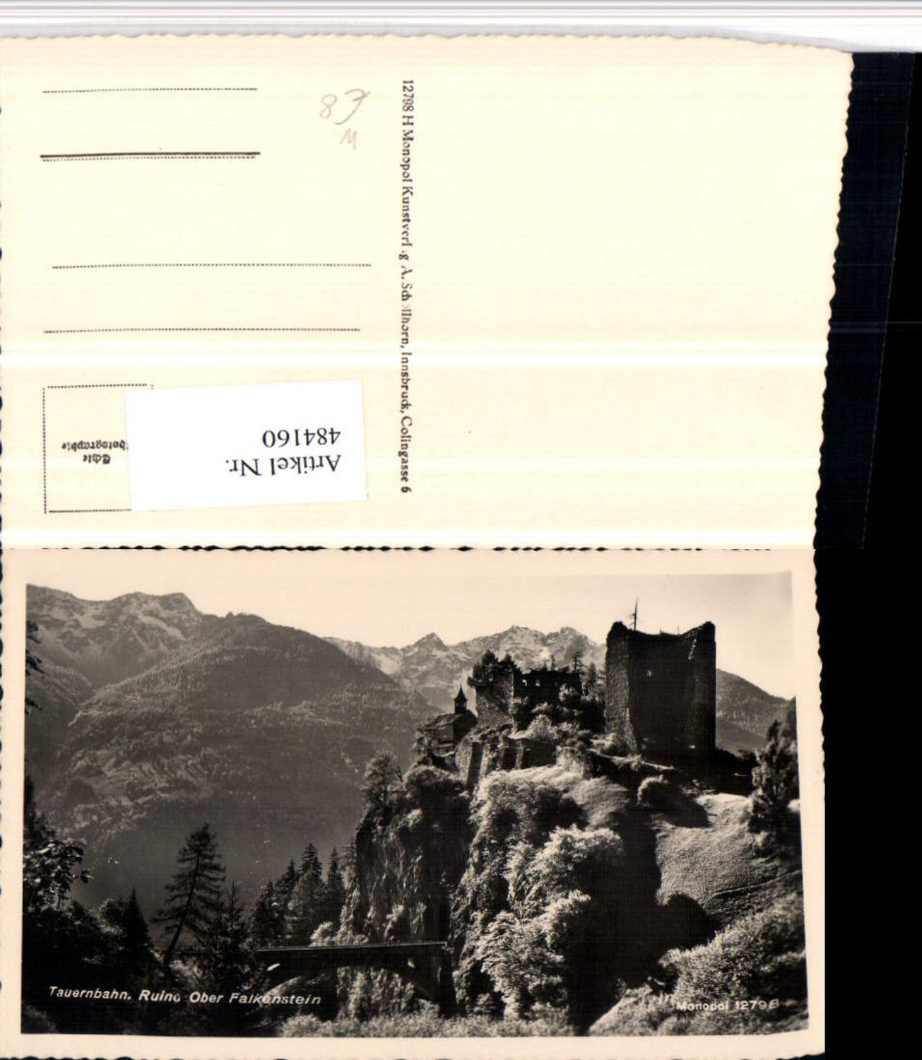 484160,Ruine Burg Ober-Falkenstein b. Obervellach Bergkulisse