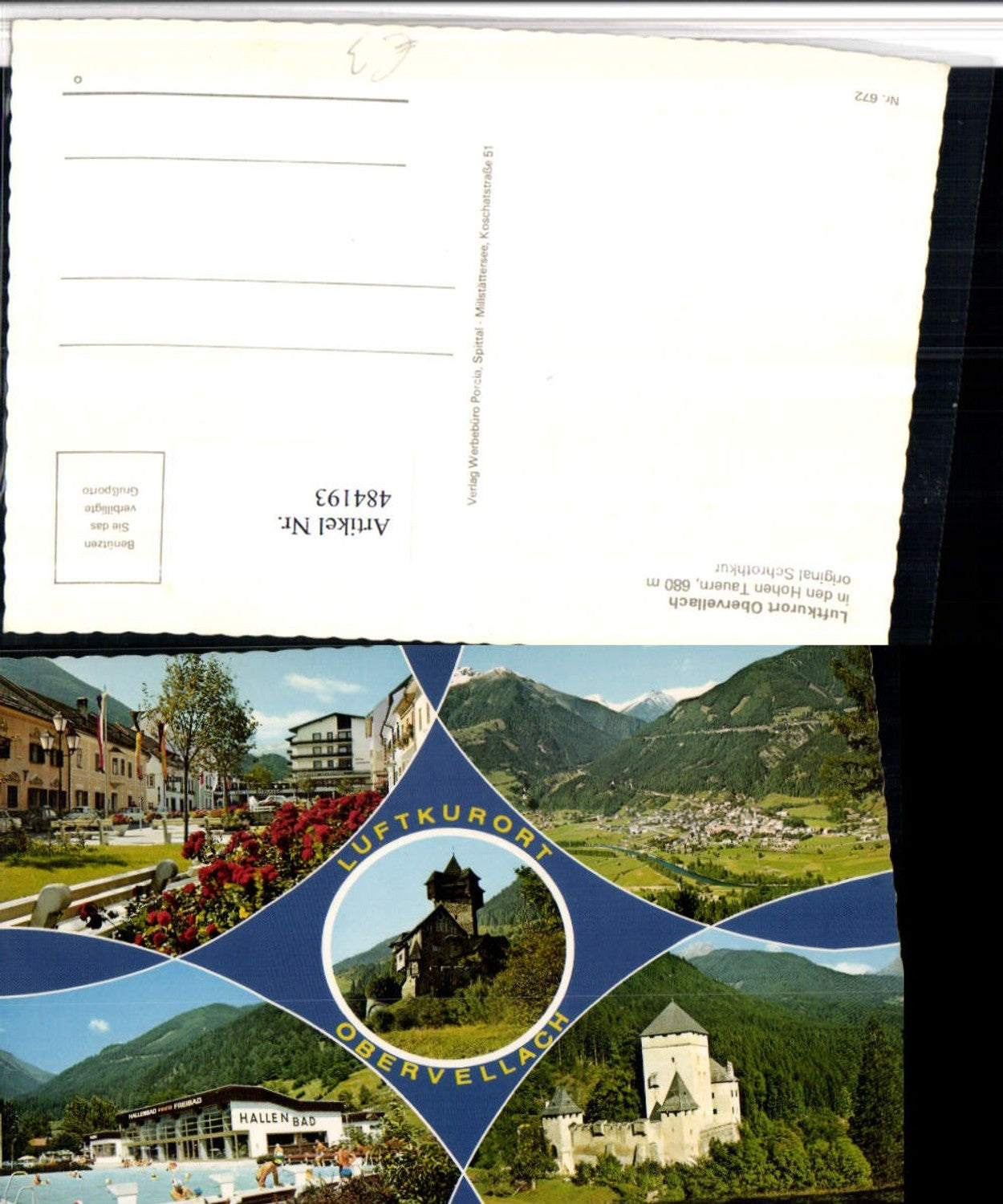 484193,Obervellach Totale Burg Hallenbad Freibad Mehrbildkarte