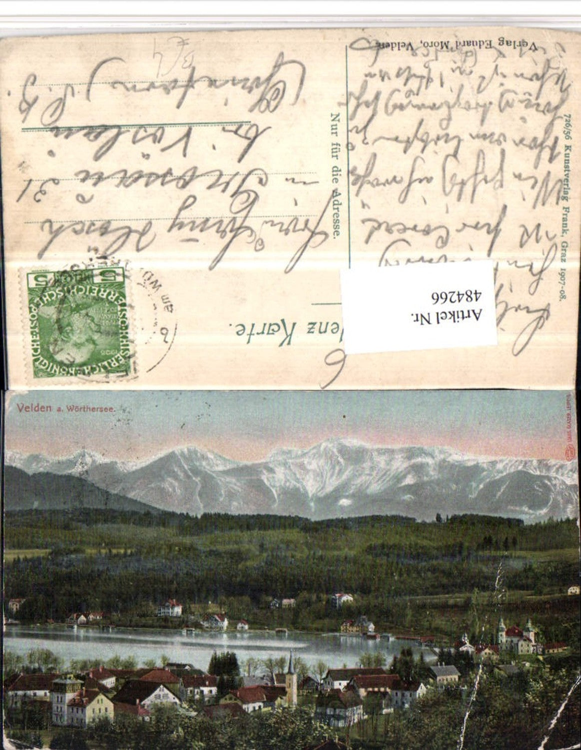484266,Velden am Wörthersee Teilansicht Bergkulisse