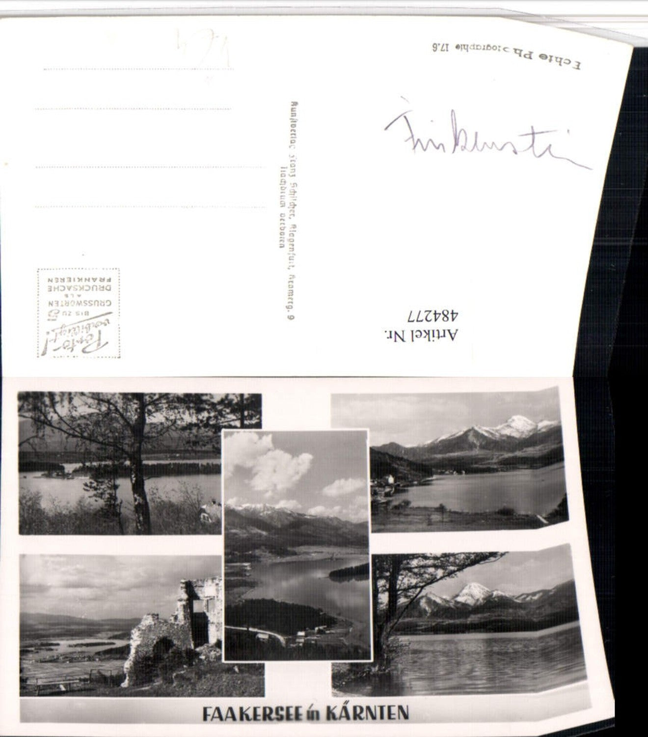 484277,Faakersee See b. Finkenstein Mehrbildkarte pub F. Schilcher