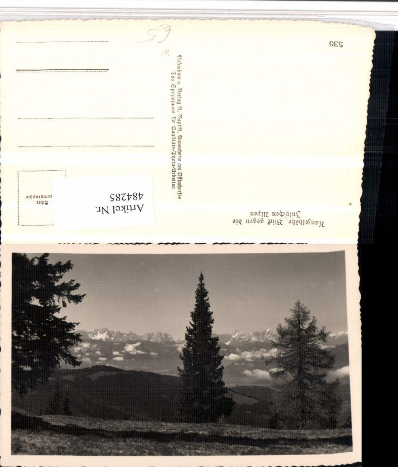 484285,Kanzelhöhe b. Annenheim Blick geg. Julische Alpen Bergkulisse