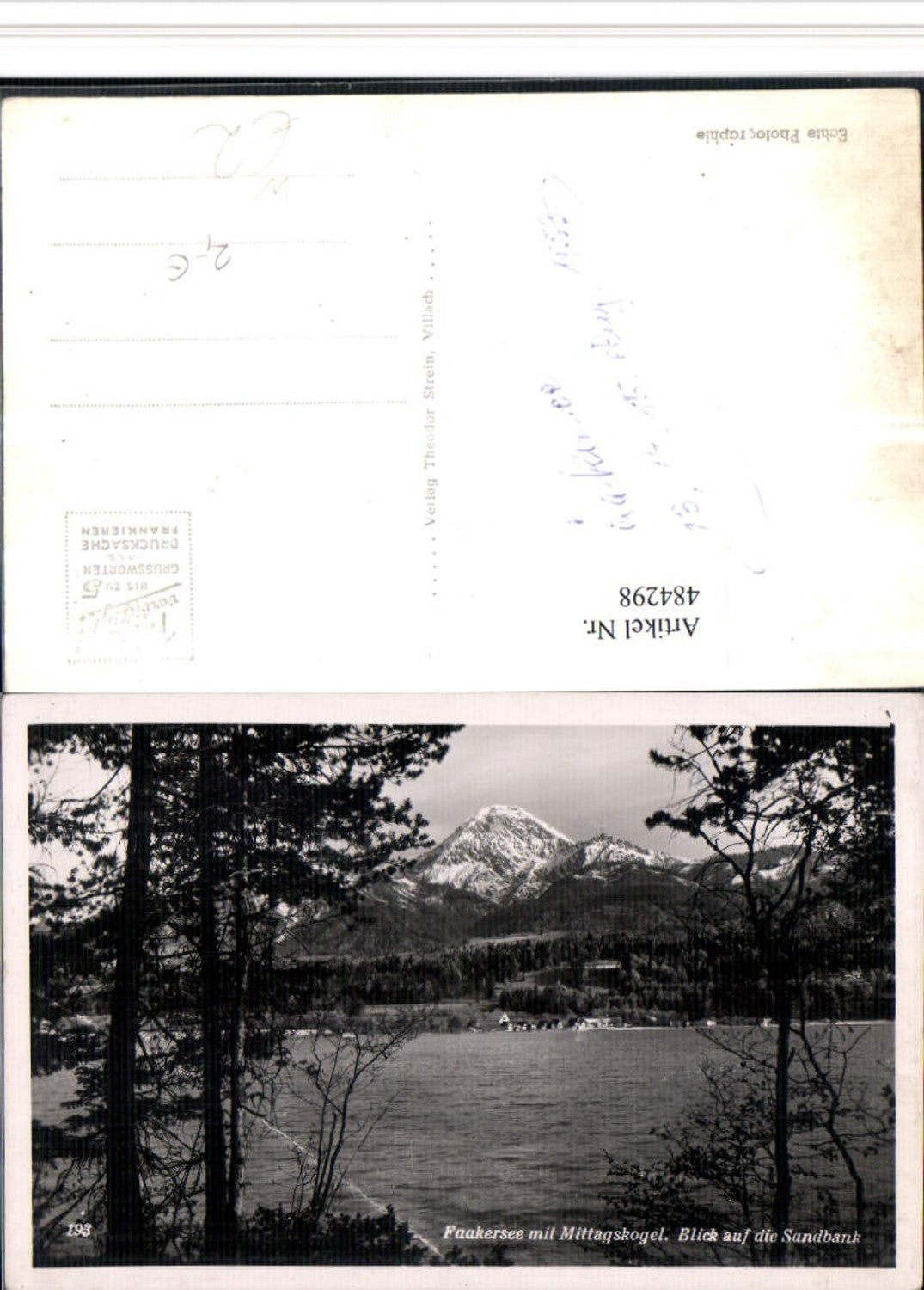 484298,Faakersee See b. Finkenstein m. Mittagskogel Bergkulisse