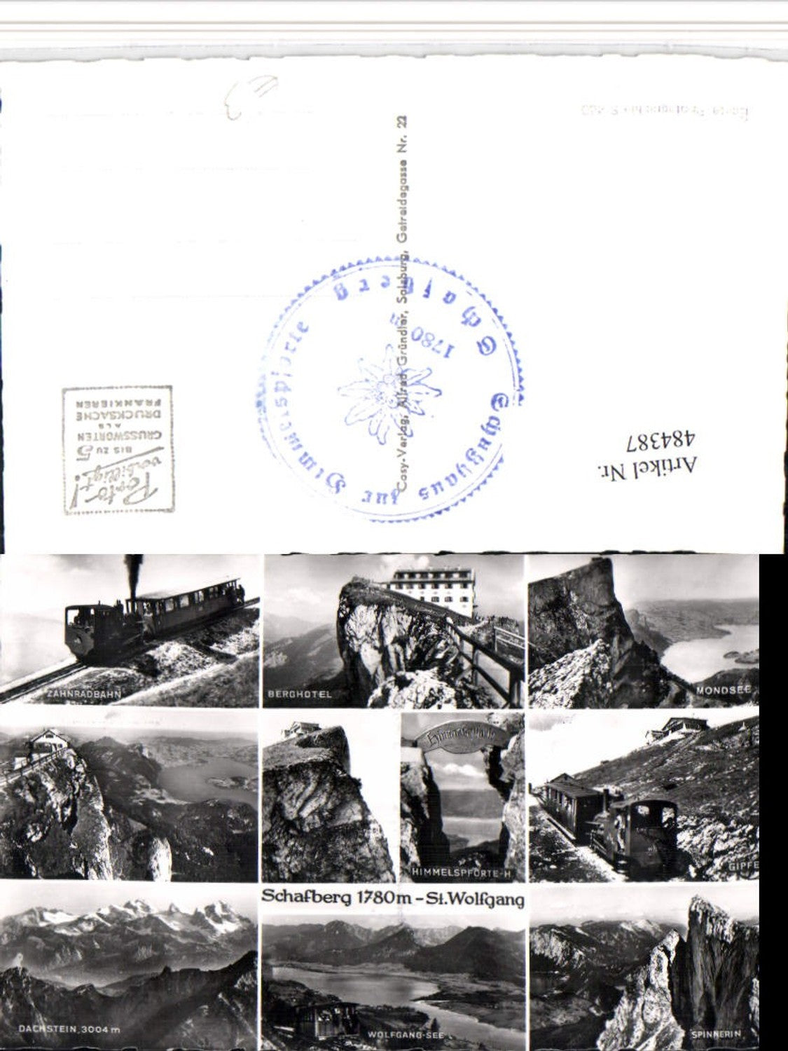 484387,Schafberg b. St. Wolfgang Zahnradbahn Berghotel Mehrbildkarte