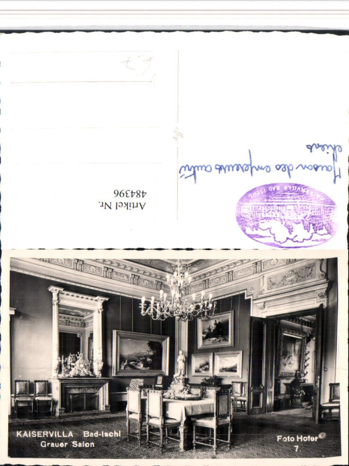 484396,Bad Ischl Kaiservilla Grauer Salon Innenansicht pub Foto Hofer 7