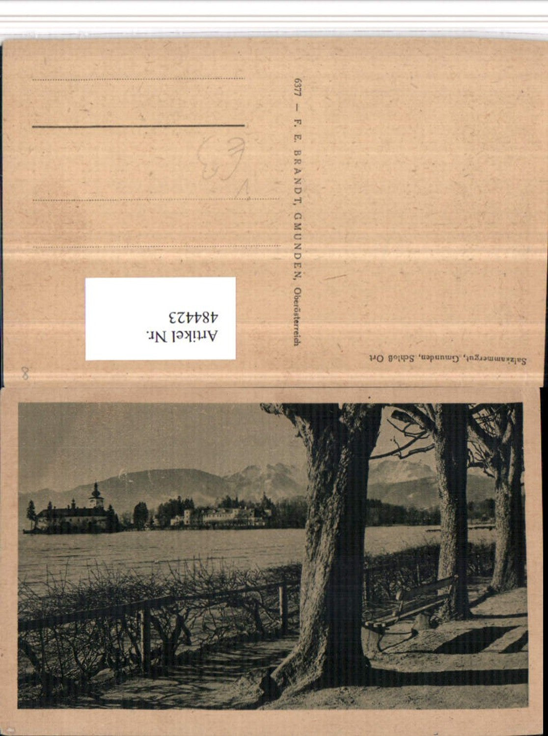 484423,Gmunden Schloss Ort Orth Partie pub F.E. Brandt 6377