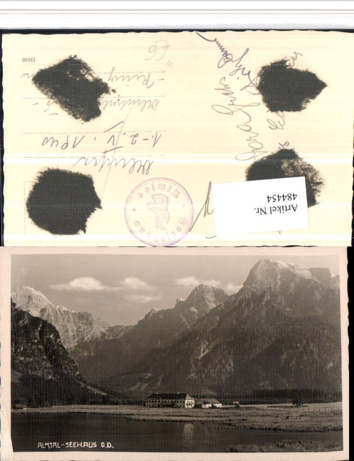 484454,Almtal b. Grünau Almsee Seehaus Bergkulisse