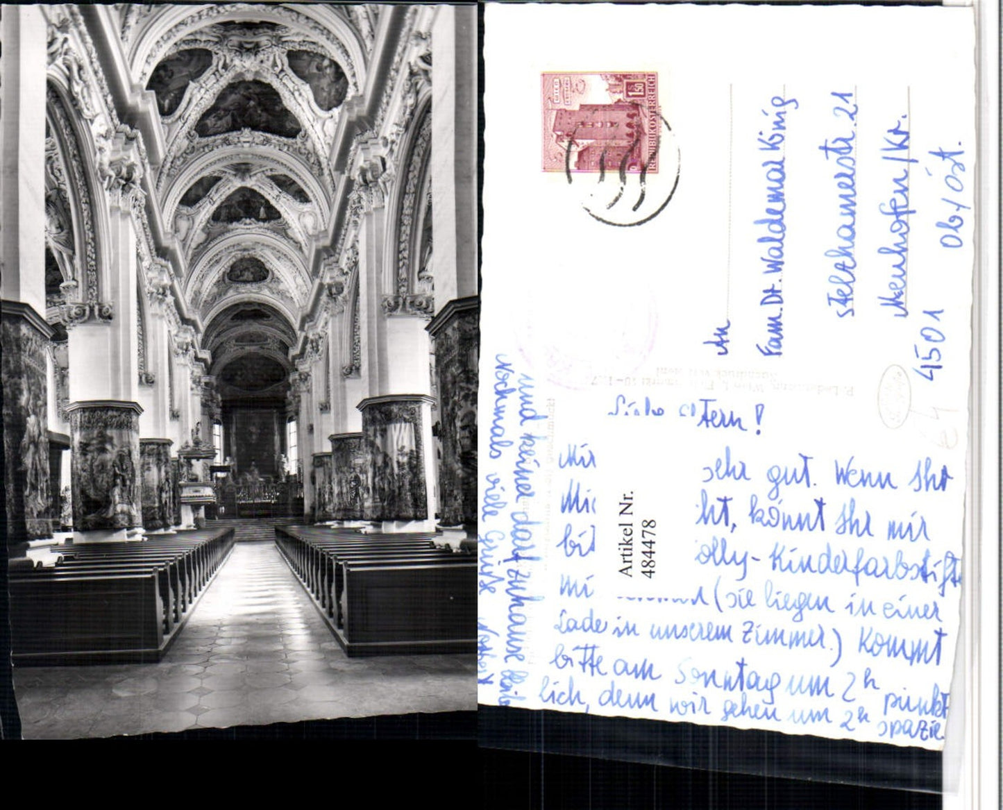 484478,Kremsmünster Stiftskirche Innenansicht