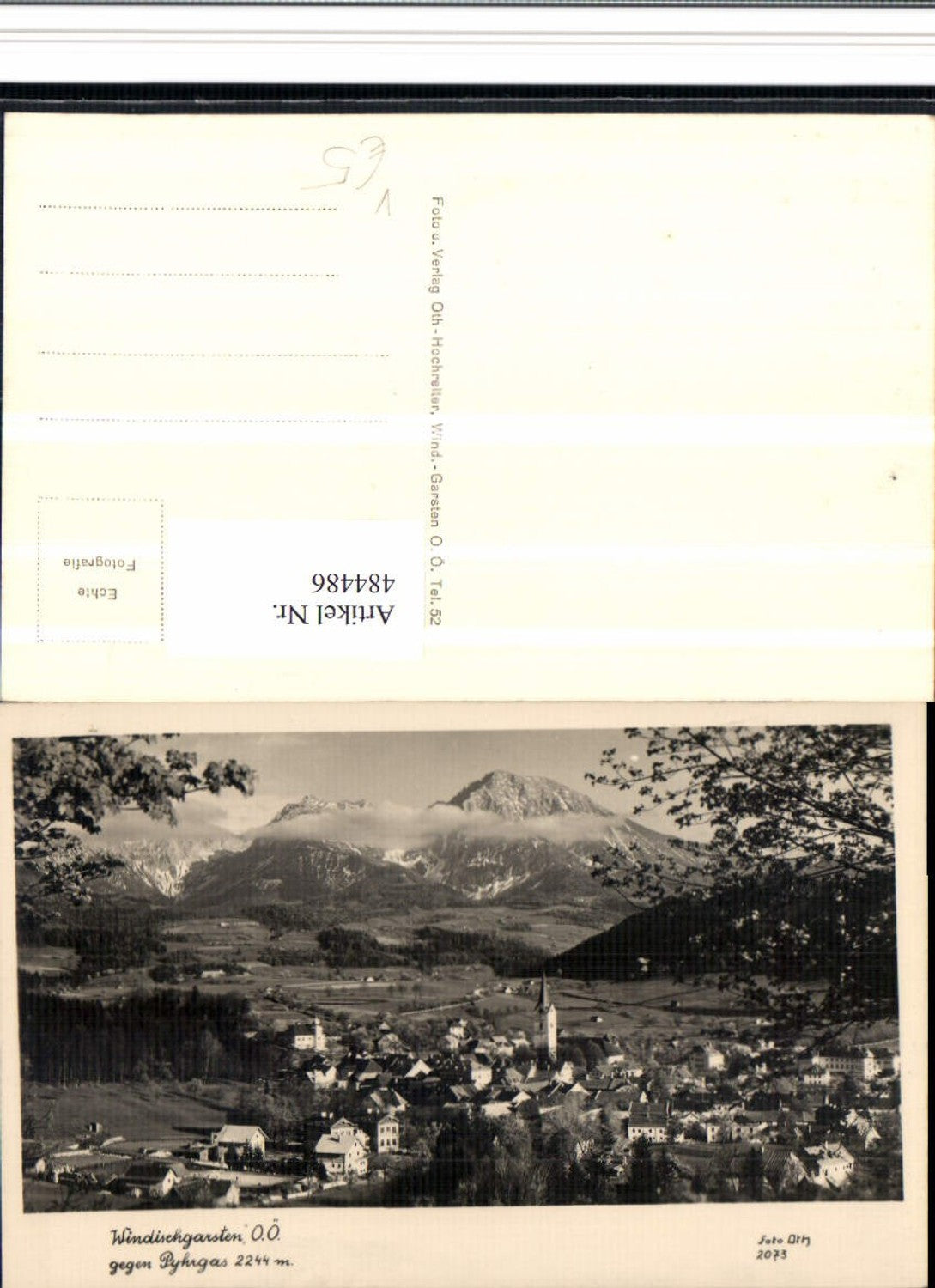 484486,Windischgarsten Totale geg. Pyhrgas Bergkulisse pub Foto Oth 2073