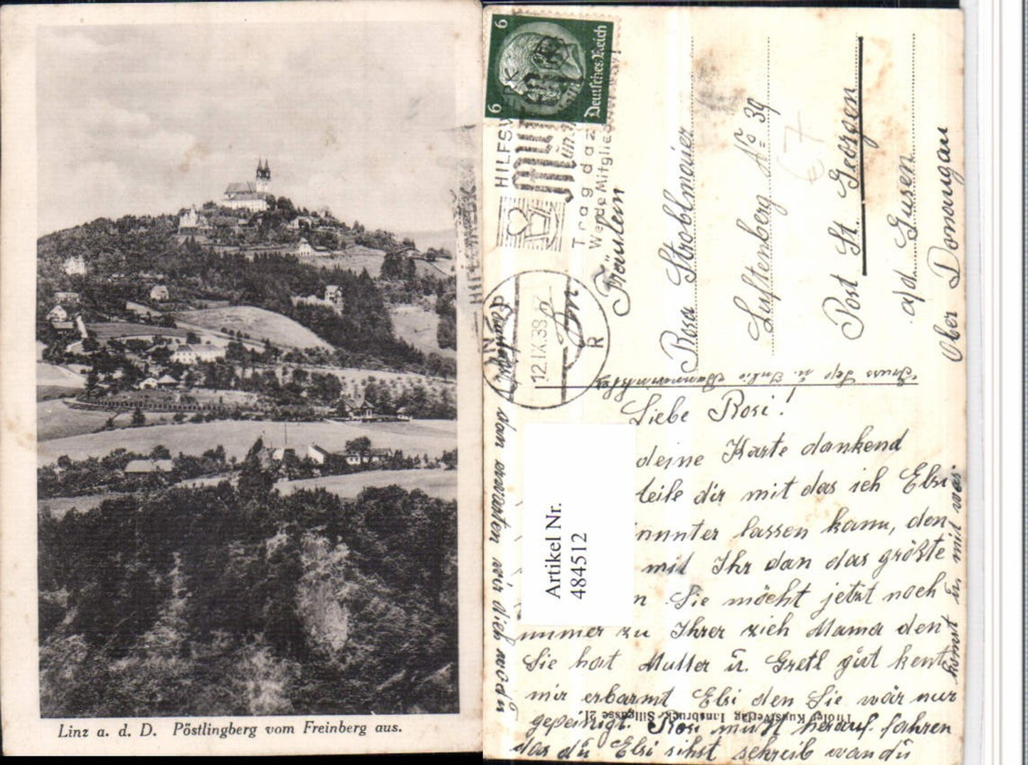 484512,Linz an d. Donau Pöstlingberg vom Freinberg
